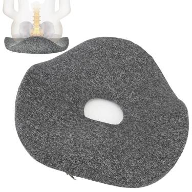 Imagem de Almofada Ortopedica Egornomica Cadeira Lombar Coccix Coluna Assento 