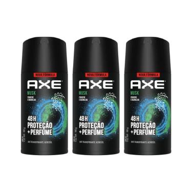 Imagem de Kit 3 Desodorante Antitranspirante Axe Musk Aerossol 152ml