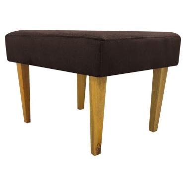 Imagem de Puff Decorativo Retangular Para Sala Recepção Charme Pé Trapézio Suede Cores