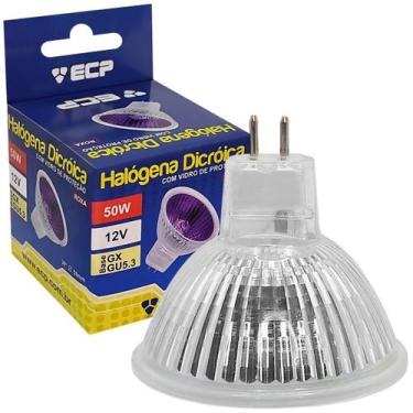 Imagem de Lâmpada Halogena Dicroica Mr16 50W 12V Gu5.3 Roxa - ECP