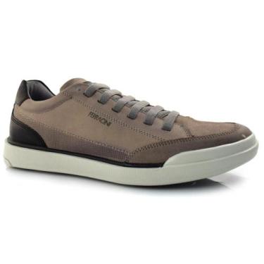 Imagem de Sapatênis Masculino de Couro Ferracini, Cinza, 41