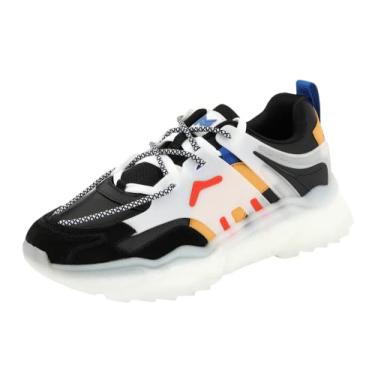 Imagem de Mazino Tênis masculino grosso Arctic Fashion – Tênis casual esportivo masculino, Preto/branco, 40
