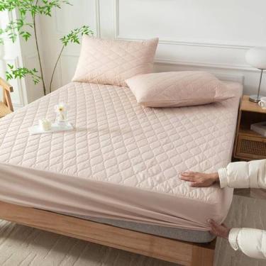Imagem de Lençol Protetor Ajustável Macio Impermeável Decorativo Colchão Berço, 