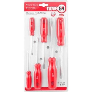 Imagem de Kit Jogo Chave De Philips E Fenda com 6 peças De Aço Profissional - VO