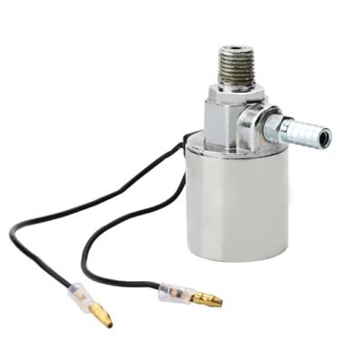 Imagem de Generic Válvula Solenoide De Buzina Ar 1/4" Npt 12V/24V Para Trem, Caminhão, Caixa Metal Cromada (Válvula Elétrica, 12V/24V)