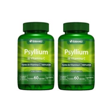 Imagem de Kit 2 Psyllium + Vitamina C Com 60 Cápsulas - Herbamed
