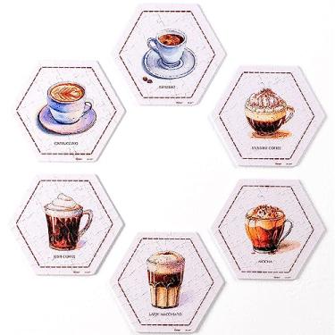 Imagem de Pintoo Conjunto De Azulejos Parede Quebra-Cabeça Coffee Time Series - Seis Quebra-Cabeças 56 Peças Criam Exibições 3D Com Tiras Reutilizáveis, Sem Necessidade Cola [Hx1162]
