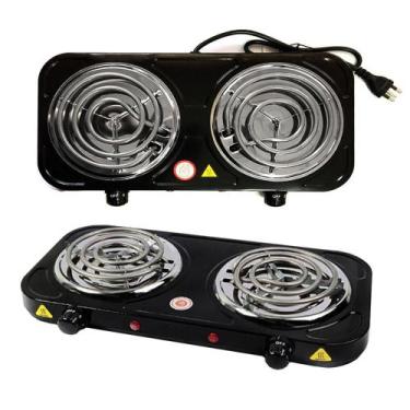 Imagem de Fogão Fogareiro Elétrico Portátil Espiral Camping 2 Bocas - FIX