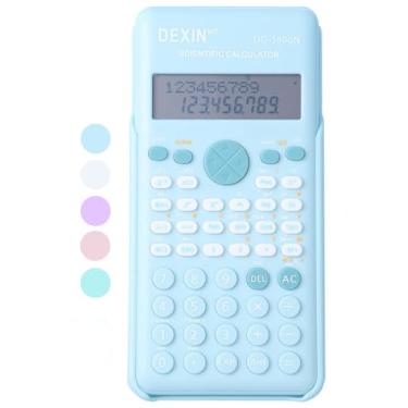 Imagem de Calculadoras científicas para estudantes, calculadora científica padrão de 2 linhas, 240 funções, material de escritório escolar, calculadora de matemática para escola (azul)