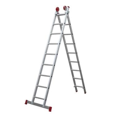 Imagem de Escada Extensiva Botafogo em Alumínio 9 x 2 Degraus