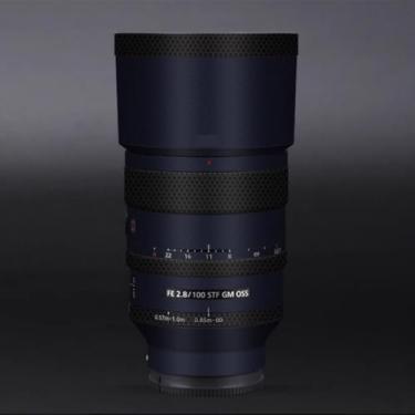 Imagem de Adesivo de lente de câmera para Sony FE 100 mm F2.8 STF GM Macro Coat Wraps Film Protector Vinyl Decal Skin 100 2.8 (Matte Indigo)