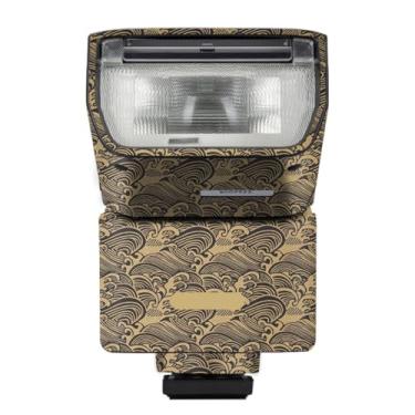 Imagem de HVL F28RM Anti-Scratch Camera Flash Vinyl Wrap Skins Protector Coat Decalques para Sony HVL F28RM Wraps Cover Sticker(Wave Gold)