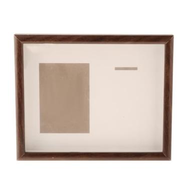 Imagem de MotiveTech Caixa de Sombra para Guardar Medalhas, Madeira Estilosa, Porta-retratos para Fotos, Estojo para Guardar Medalhas para Maratona, Emblemas de Futebol E, Walnut Color 10inch, Tamanho real