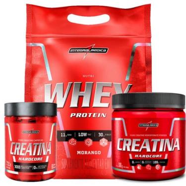 Imagem de Kit Nutri Whey 907g + Creatina 60 Caps + Creatina 300g Integral - Inte