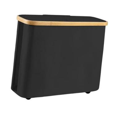 Imagem de Llazsybz Cesto para Armazenamento de Rolos de Papel Higiênico com Tampa, Suporte para Rolos de Papel Higiênico, Suporte para Armazenamento, Preto, Tamanho real