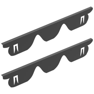 Imagem de Pacote com 2 unidades de cobertura de lacuna de fogão de aço inoxidável, resistente ao calor e fácil de limpar, kit de acabamento para bancada de fogão, comprimento retrátil de 59,9 cm a 120 cm