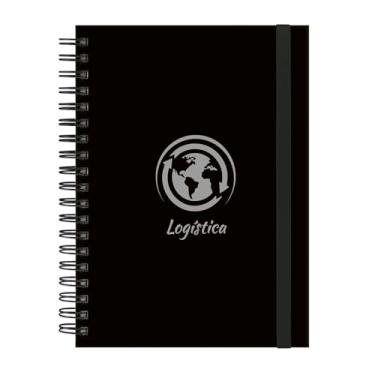 Imagem de Caderno Colegial Plus 10 Matérias Profissões Logística (Preto e Prata)