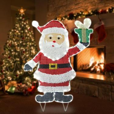 Imagem de Decoração de Natal ao ar livre iluminada com LED de Natal de Papai Noe