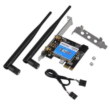 Imagem de Placa sem fio PCI-E de banda dupla suporta BT4.0 e 802.11a b g n ac Wi-Fi sem necessidade de driver 433Mbps placa de rede para desktop