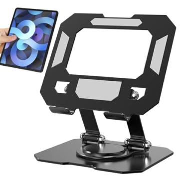 Imagem de Suporte Mesa Notebook Tablet Celular Aço Carbono Dobravel Giratorio 360 Graus Ajustavel Netbook Laptop Super Resistente Antiderrapente Portatil