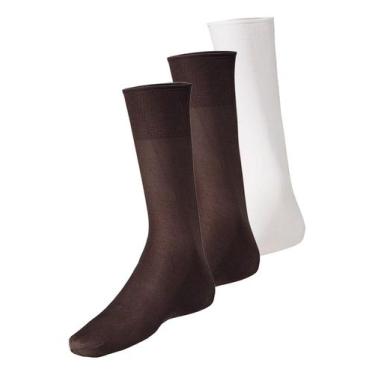 Imagem de Kit com 3 Pares de Meias Social Meianyl 6002-001 Colorido - LUPO, Marr