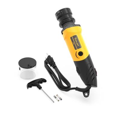 Imagem de TOOLIOM Afiador de eletrodo de tungstênio 110V para soldagem TIG com proteção contra poeira, moedor de tungstênio de eletrodo portátil de 4 tamanhos e 3 ângulos, ferramenta rotativa de soldagem TIG