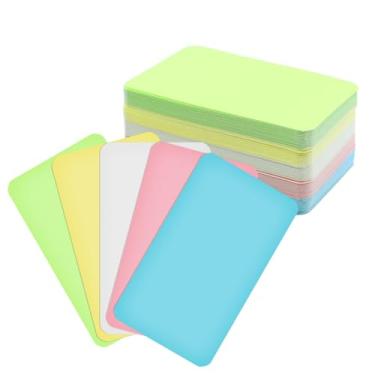 Imagem de Cuteabc Cartões de visita pequenos em papel em branco, 5 cores, 100 peças