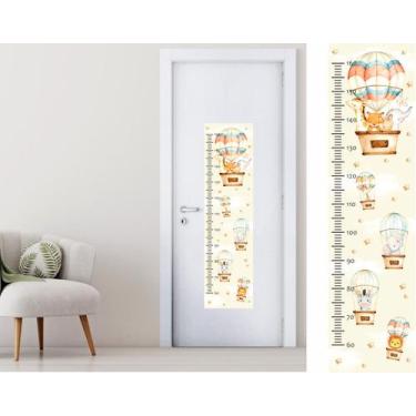 Imagem de Adesivo de Parede Régua de Crescimento Safari Balão - Colakoala Adesiv