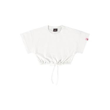 Imagem de Blusa Cropped Básica Infantil Gloss, Branco, 4