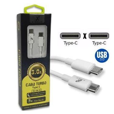 Imagem de Cabo celular turbo type c x type c 3.0 xcell