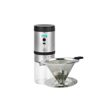 Imagem de Kit Moedor de Café Elétrico a Bateria Recarregável USB e Coador Reutil