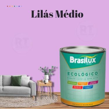 Imagem de Esmalte Sintético Brasilux Base Água Ecologico Cor Roxo 800ML Brilhant