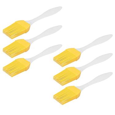 Imagem de TOPINCN 6 PCs Silicone Basting Pincel de Pastelaria de Alimentos Resistentes de Calor Escova de óleo, Escova de Assadeira de Churrasco de Gadget de Cozinha Amarelo para Ovos e Molhos