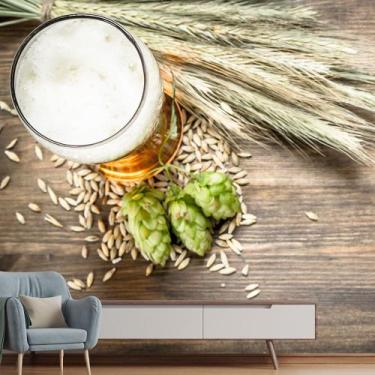 Imagem de Papel de Parede Cerveja Bebida Cervejeiro Bar Sala Painel - 314pcp - A
