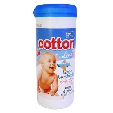 Imagem de Lenco Umedecido Pote ul Com 40 Pecas 19,5X11,5 Cotton Line - Higie Top