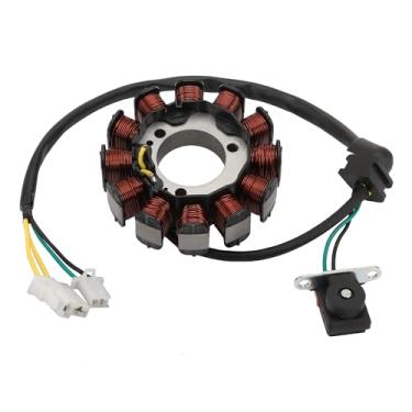 Imagem de WOOSTAR Substituição do estator magnético de 12 bobinas de 4 fios para Suzuki 2017 GSX-R150RFX-Q 2015 GSX150L6 Gixxer 150 SF150 2015-2019 Gixxer 155 SF155 OEM 32101-34J10 322101-34J10 3222 101-30 4J00
