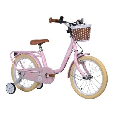 Imagem de WEEROCK Bicicleta infantil de 40,6 cm para meninos e meninas de 4 a 7 anos, bicicleta infantil de 40,6 cm de velocidade única com rodas de treinamento, cesta frontal, rack traseiro, freio de calipto e