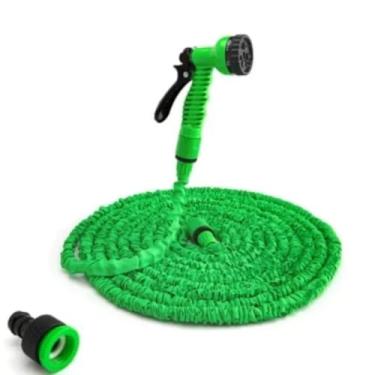 Imagem de Mangueira Mágica Extensível 15m – Compacta, Leve e Resistente | Ideal para Jardinagem, Limpeza Doméstica, Carros e Lazer | Tecnologia Anti-Dobras | Bico Regulável | Alta Pressão