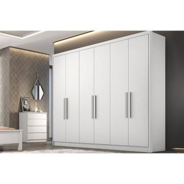 Imagem de Guarda Roupa Casal 6 Portas E 4 Gavetas Rizon/linea Plus Neve - Novo Horizonte