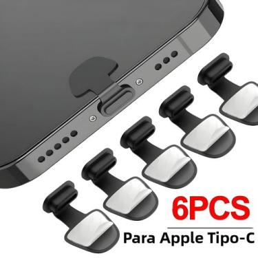 Imagem de Protetor De Porta USB Tipo-C Anti-Poeira De Silicone Para iPhone E Sam