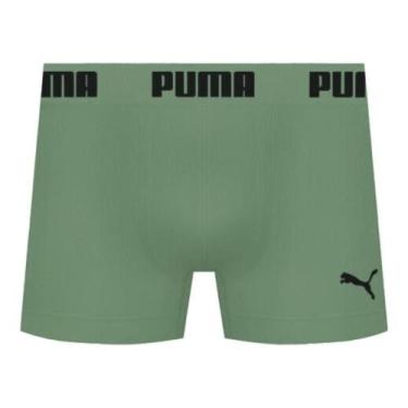 Imagem de Cueca Puma Boxer Microfibra Sem Costura Adulto Cós 40MM, Verde seco, G