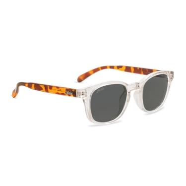 Imagem de Hobie - Óculos de sol polarizados Wrights - Óculos de sol para uso externo com lentes HydroClean para homens e mulheres, Armação de tartaruga brilhante clara/lente cinza, 51MM