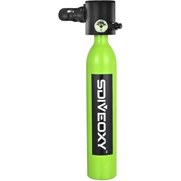 Imagem de Mini Cilindro De Oxigênio, Cilindro De Mergulho Com Capacidade De 5-10 Minutos, Material Resistente à Pressão E Corrosão Com Design Recarregável, Garrafa De Pônei Portáti, Green