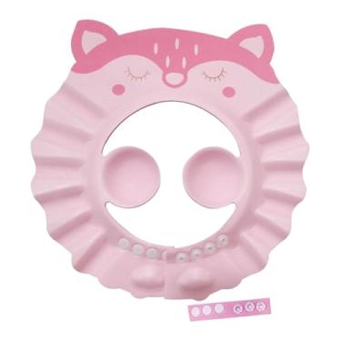 Imagem de Kokiya Touca de banho, xampu, leve, proteção, flexível, viseira para bebês de 6 meses a 12 anos, Raposa