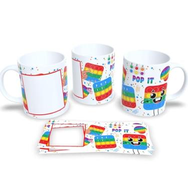 Imagem de Caneca de Porcelana Personalizada Pop It com Foto e Nome (Mod.5)
