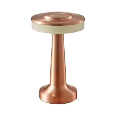 Imagem de Luminária De Mesa Táctil De Metal Recarregável Por USB Luz Ambiente Po