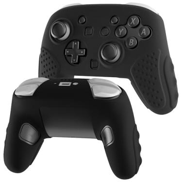 Imagem de PAWDIARY Capa de silicone para controle Switch 2 Pro, capa softshell compatível com Nintendo Switch 2 Pro Controller 2025, design ergonômico de aderência confortável Switch 2 Pro Skin Protector