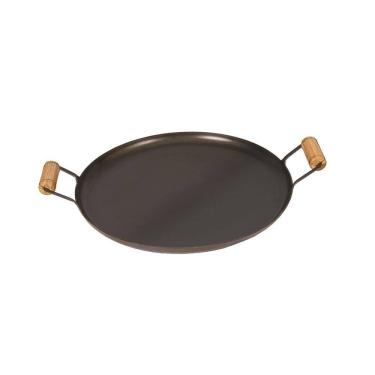 Imagem de Disco De Aço 46 cm Com Alças em Madeira Bifeteira Anodilar