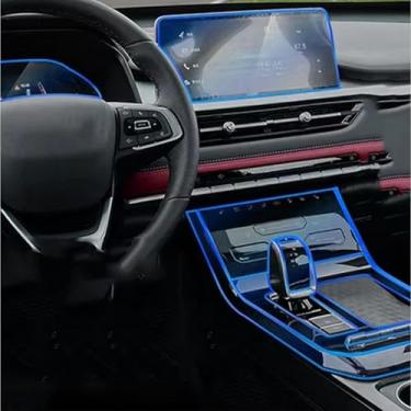 Imagem de CHLSHZXD Película de tela de navegação veicular TPU adesivo protetor de caixa de engrenagens acessórios interiores antiarranhões, para Chery Tiggo 7 Pro 2020-2024