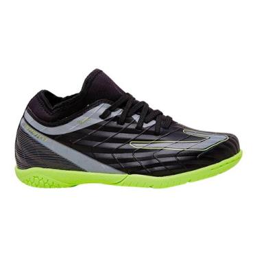 Imagem de Chuteira futsal infantil topper sprint, Preto, Verde, 36